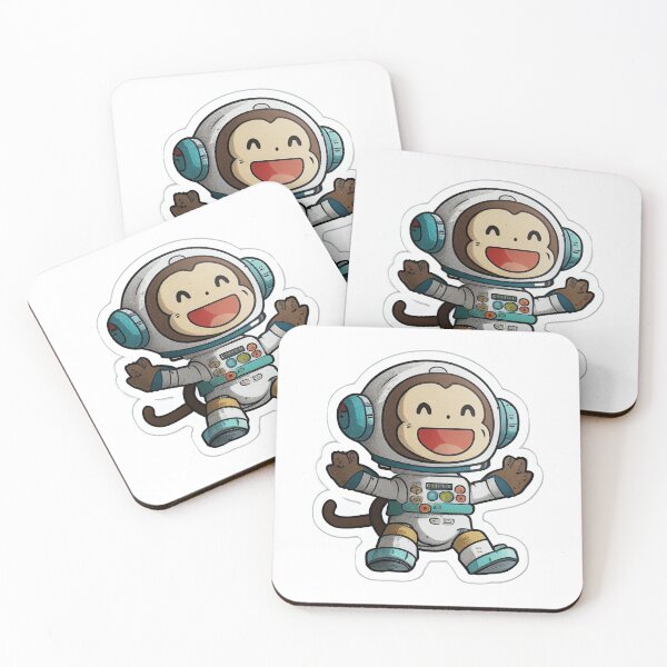Item preview, Happy Space Monkey Sticker designed and sold by BrinaandPops.