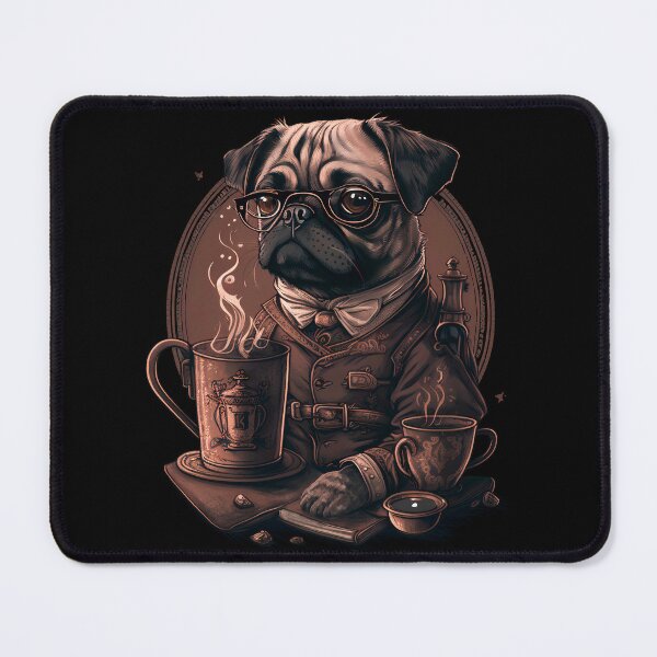 Item preview, Pug and coffee designed and sold by nemfisart.