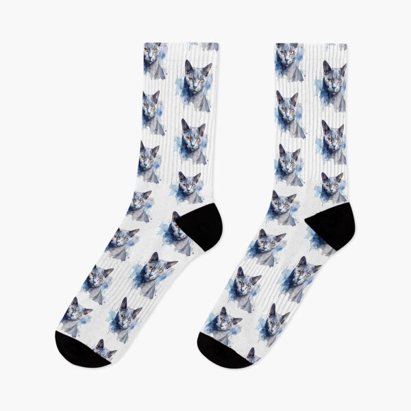 Item preview, Russian Blue Art | Cat Lover | Cat Russian Blue | Colorful Cat designed and sold by henrique37.