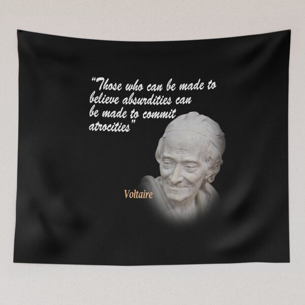 Item preview, Voltaire Quote On Absurdities And Atrocities designed and sold by My Photo Shop.