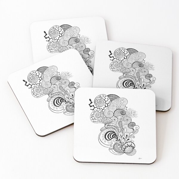 Item preview, Black and white abstract drawing designed and sold by AgArtD.