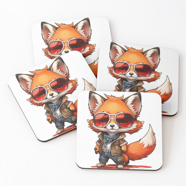 Item preview, Cool chibi fox with sunglasses designed and sold by InspiringInk.