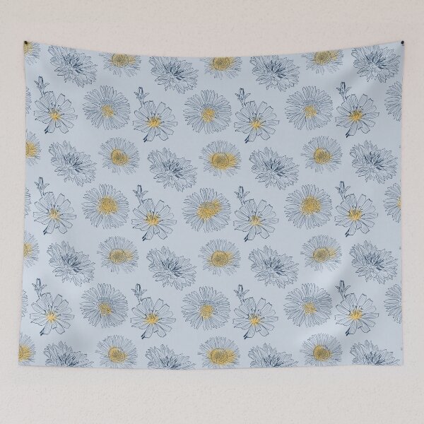 Item preview,  Blue on Blue Floral designed and sold by Anealart.