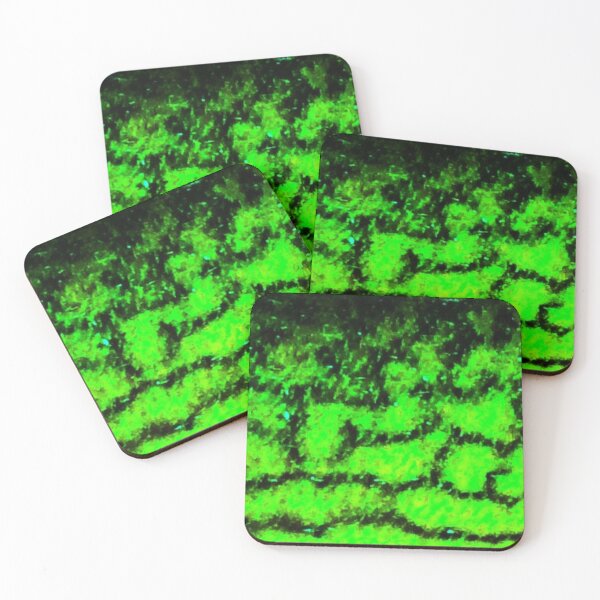 Item preview, Bright Green Chain Pickerel Skin Pattern designed and sold by CJRPics.