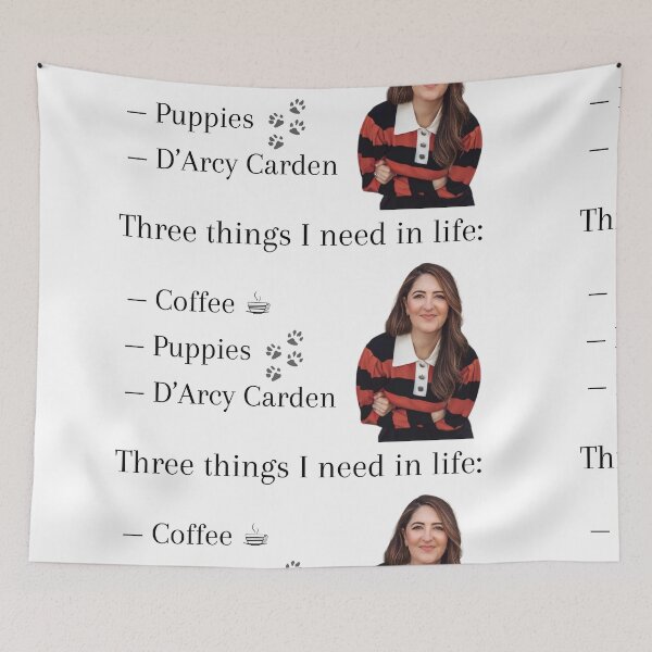 Item preview, Copy of Three things I need in life: Coffee, Puppies, and D’Arcy Carden designed and sold by Katy Caldwell.