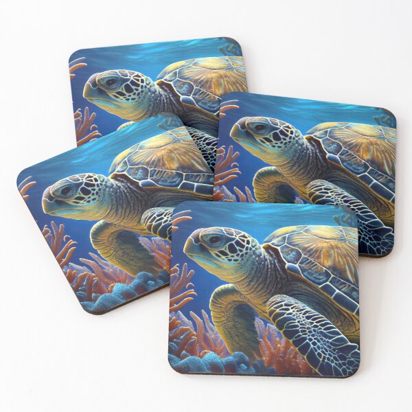 Item preview, Sea turtle on sea floor designed and sold by MiTo-Creations.