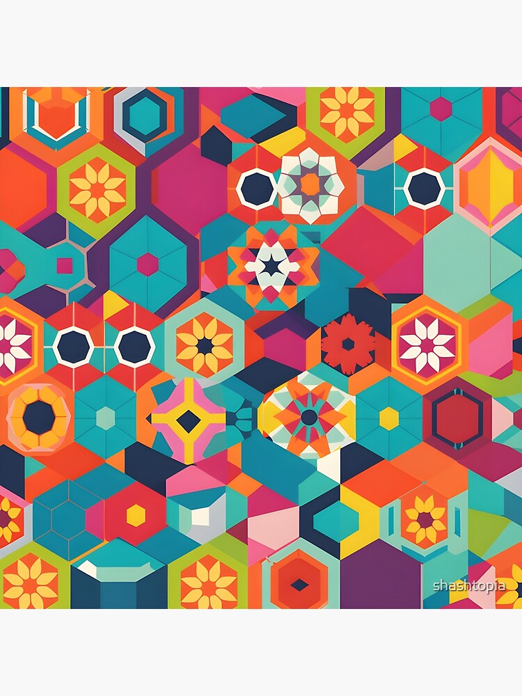 Colorful Abstract Geometric Pattern with Simple Design,shape