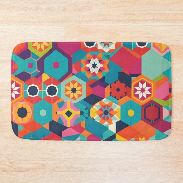 Item preview, Dynamic Geometric Shapes Pattern Abstract Modern Colorful Simple designed and sold by shashtopia.