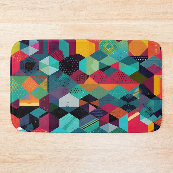 Item preview, Dynamic Geometric Shapes Pattern Abstract Modern Colorful Simple designed and sold by shashtopia.