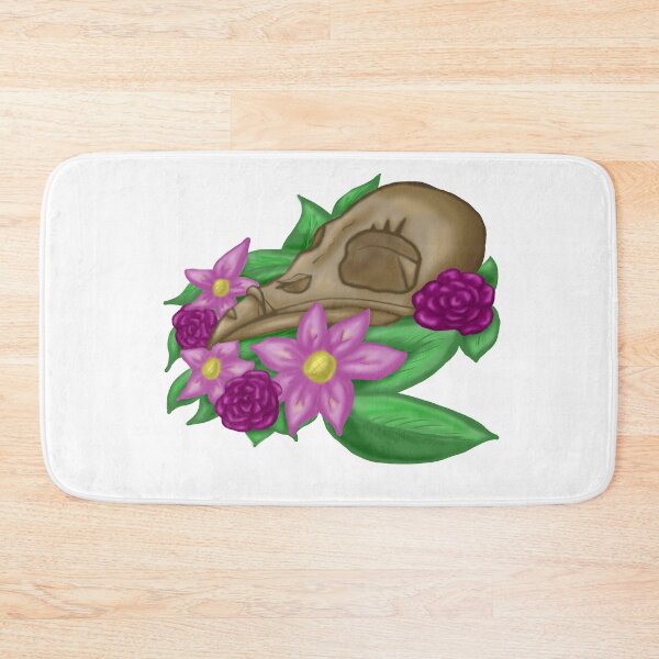 Item preview, bird skull with flowers designed and sold by MiniRowan.