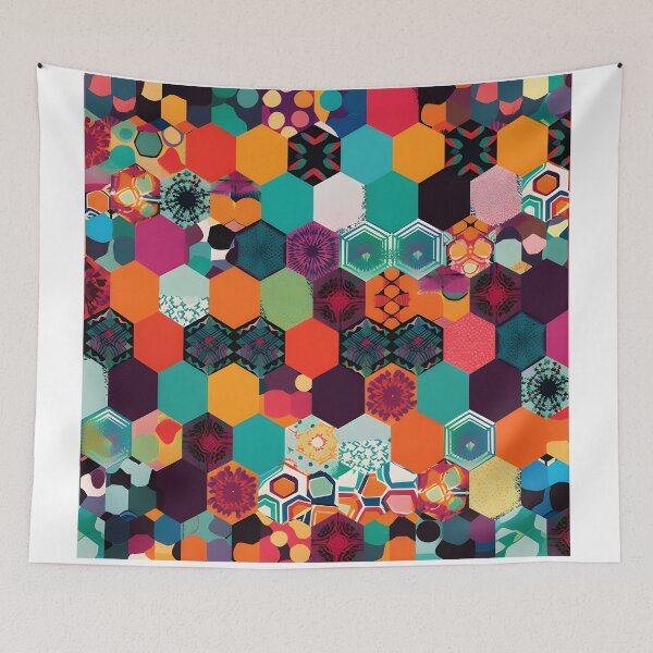 Item preview, Dynamic Geometric Shapes Pattern Abstract Modern Colorful Simple designed and sold by shashtopia.