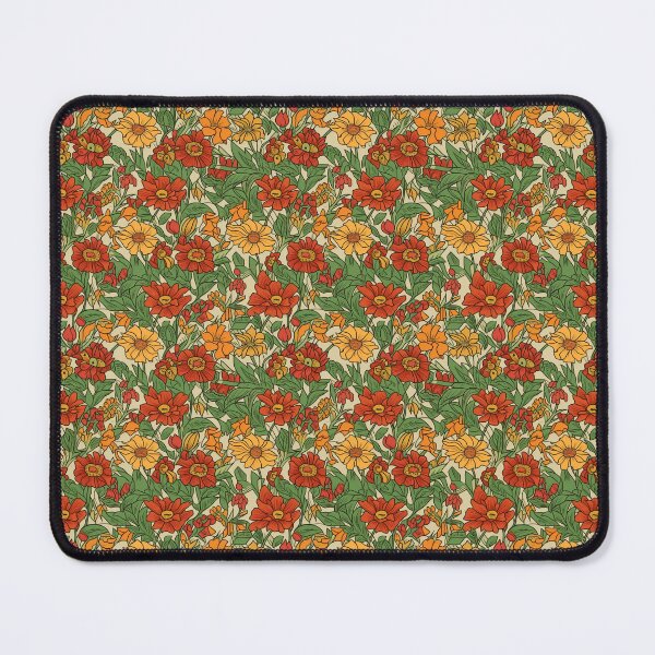 Item preview, Flowers, Flower Pattern, Green, Red, Yellow, Field of Flowers, Digital Art, Printable, Print designed and sold by Almondille.