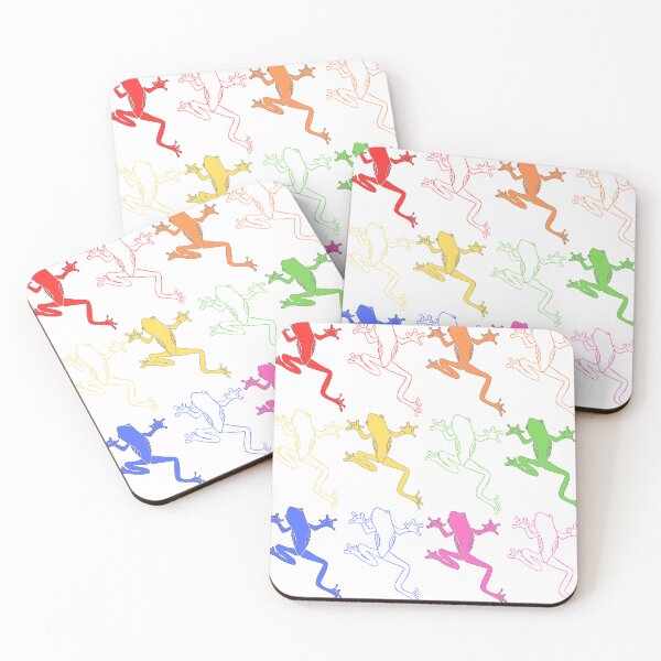 Item preview, Rainbow Climbing Frogs designed and sold by Emilou-designs.