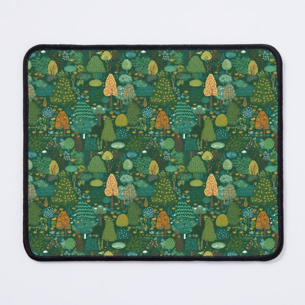 Item preview, Forest, Forest Pattern, Green, Red, Yellow, Digital Art, Printable, Print designed and sold by Almondille.