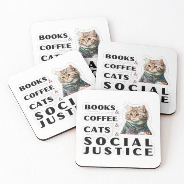 Item preview, Books And Coffee And Cat And Social Justice designed and sold by Trendy Design.