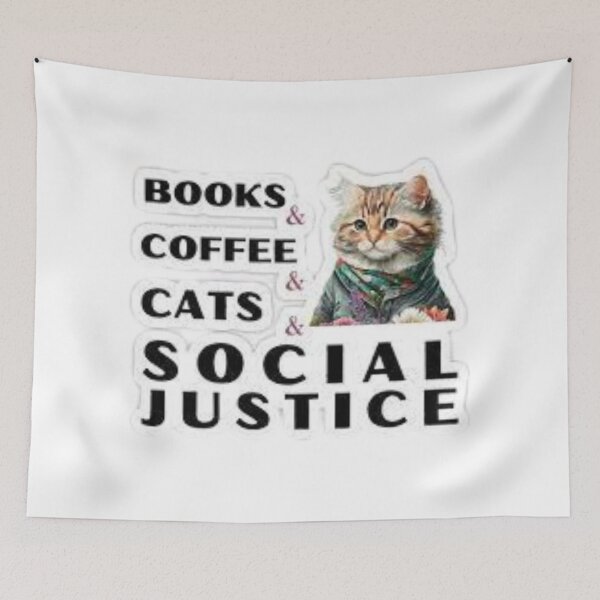 Item preview, Books And Coffee And Cat And Social Justice designed and sold by Trendy Design.