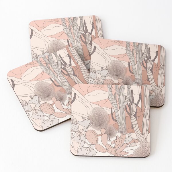 Item preview, Minimalist Modern Cacti in Desert Cool Pastel Art Print designed and sold by ThatGuysPrints.