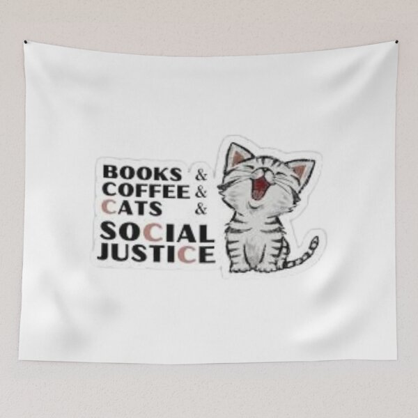 Item preview, Books And Coffee And Cat And Social Justice designed and sold by Trendy Design.