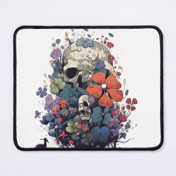 Item preview, skull flower illustration designed and sold by alxndraai.