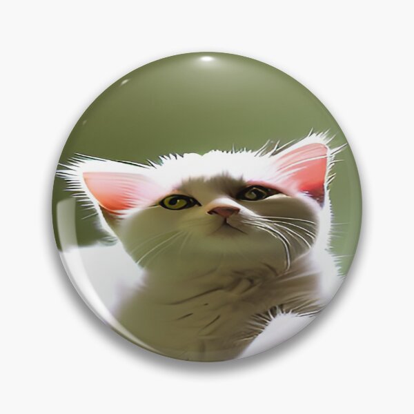 Item preview, Creme Colored Kitten Mid Air Jump with Green Background designed and sold by deniselynnimage.