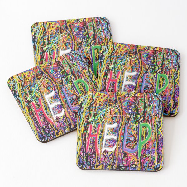 Item preview, Help Abstract designed and sold by Art With Impact – Statement Art & Apparel for Deep Thinkers.