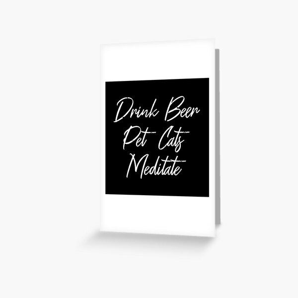 Beer Yoga Greeting Cards for Sale