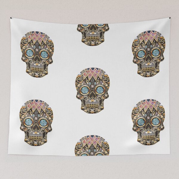 Item preview, Golden skull digital art designed and sold by creativesinapsi.