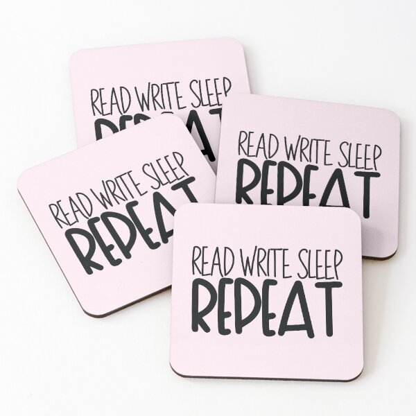 Item preview, Read Write Sleep Repeat - Author Quote designed and sold by hojhojart.
