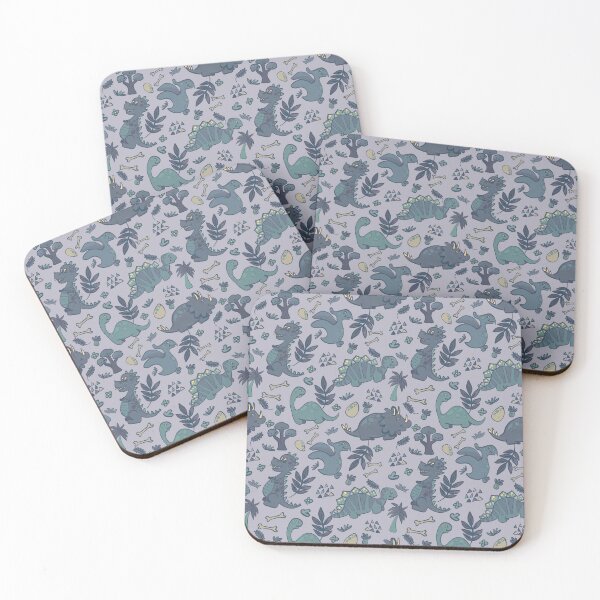 Item preview, Dinos lindos felices - blues designed and sold by Anealart.