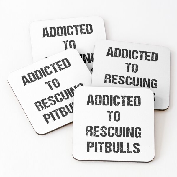 Item preview, Addicted to Rescuing Pitbulls Black Text Based Design designed and sold by CGSGraphics.