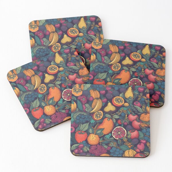 Item preview, 70s Style Fruit Pattern designed and sold by candlewithhare.