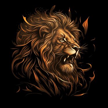 Angry Lion Face ArtWork