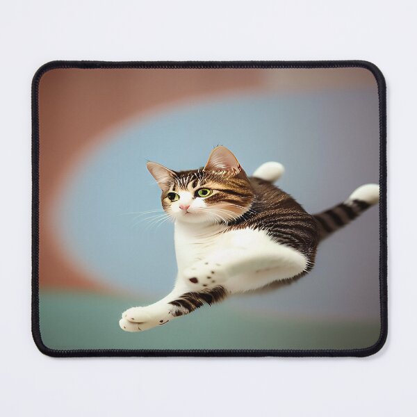 Item preview, Calico High Jumping Cat with Blue and Brown designed and sold by deniselynnimage.