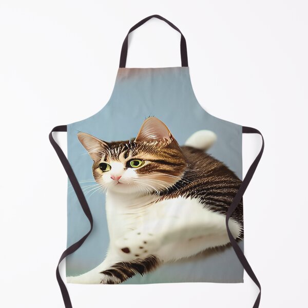 Item preview, Calico High Jumping Cat with Blue and Brown designed and sold by deniselynnimage.