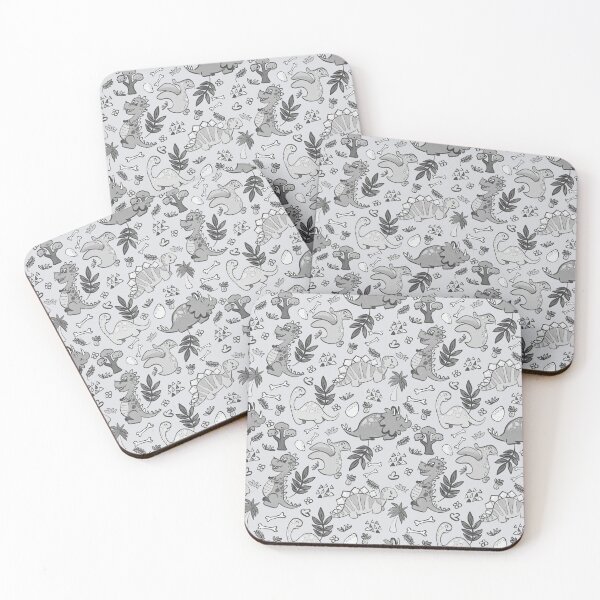Item preview, Happy Cute Dinos - gris designed and sold by Anealart.