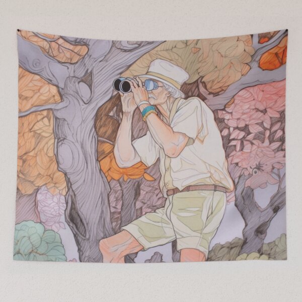 Item preview, Birdwatching Old man Hipster Cool Funk Print! designed and sold by ThatGuysPrints.