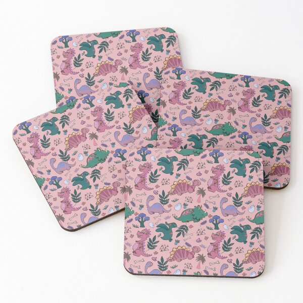 Item preview, Happy Cute Dinos - rosa y morado designed and sold by Anealart.