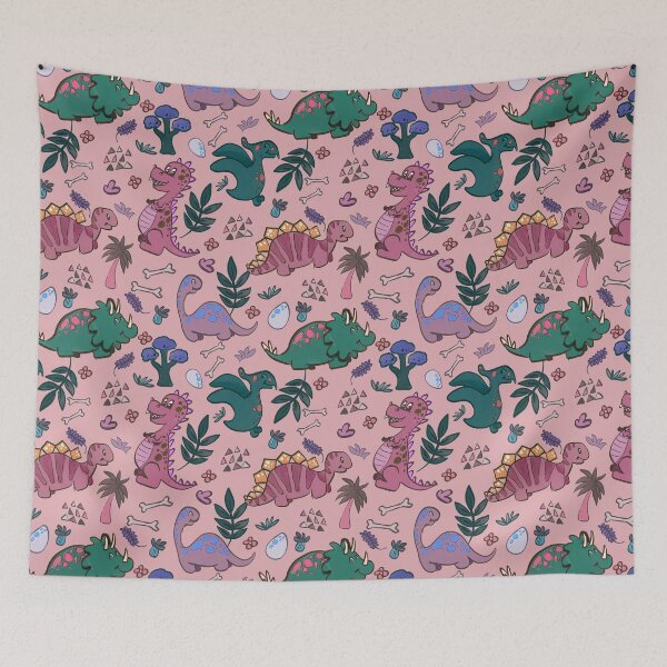 Item preview, Happy Cute Dinos - pink & purple designed and sold by Anealart.