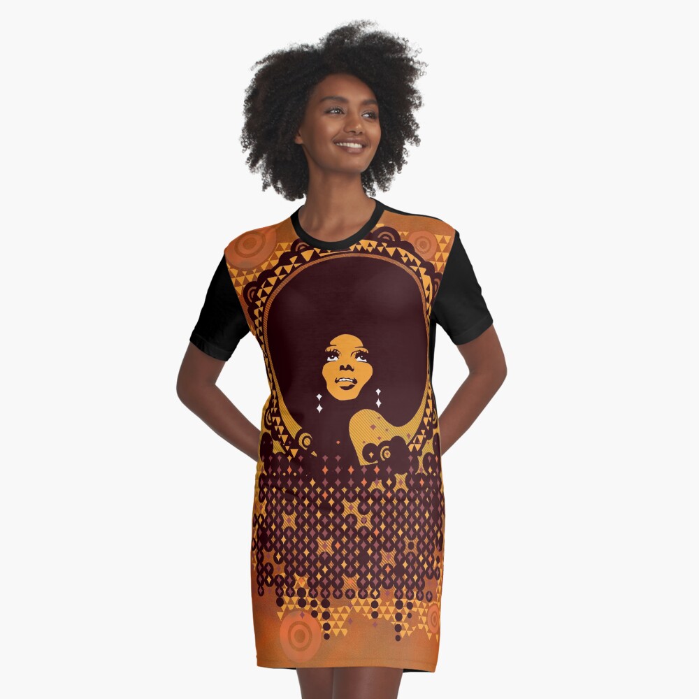 Disco Diva Graphic T-Shirt Dress