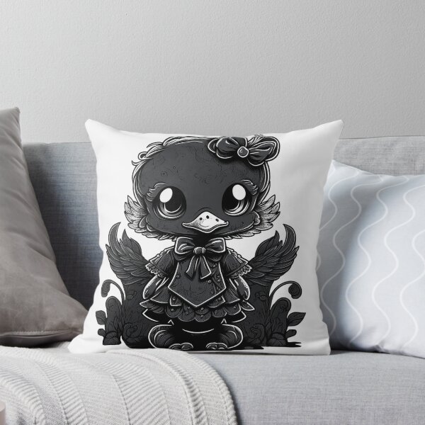 Item preview, Small black gothic duck in chibi style designed and sold by InspiringInk.