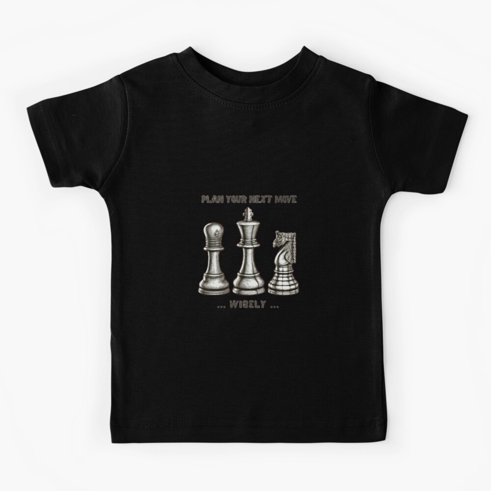 chess instructor, plan your next move wisely print, chess retro sunset  design, chess trainer gift  Kids T-Shirt for Sale by KesDesigns