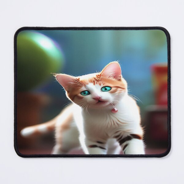 Item preview, Attentive Calico Green Eyed Kitten with Green Background designed and sold by deniselynnimage.