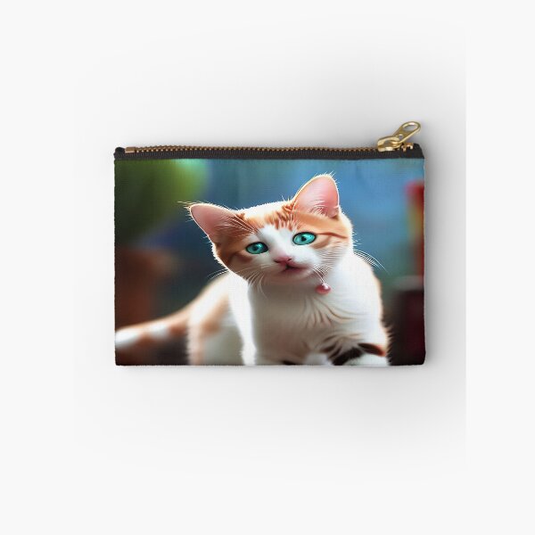 Item preview, Attentive Calico Green Eyed Kitten with Green Background designed and sold by deniselynnimage.