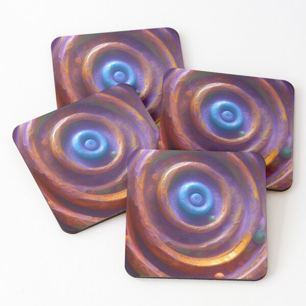 Aperçu de l'œuvre Colorful Abstract Shapes & Symbols Digital Painting Art Swirls créée et vendue par VersoShopping.