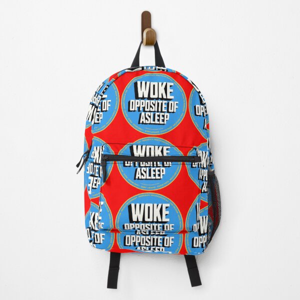 Item preview, PMD00660 Progressive Movement Designs funny Woke Opposite of Asleep design shows you know woke support progressive policy goals for progressive Democrats Independents and Bernie Sanders supporters designed and sold by ProgressiveLeft.