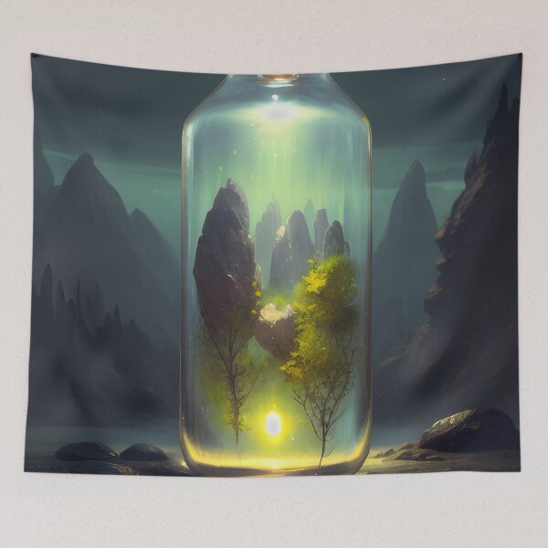 Item preview, Abstract Magical Bottle Fantasy Art Drawing  designed and sold by VersoShopping.