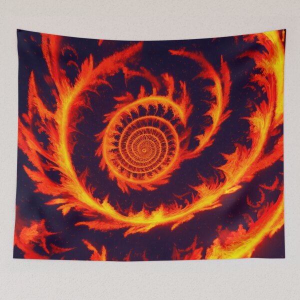 Item preview, Spiral Fire Fractal Red Orange Yellow - Spirals designed and sold by internlvisions.