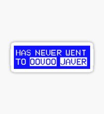 has never went to oovoo javer Sticker