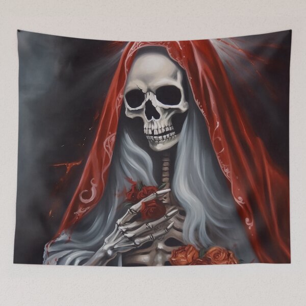 Item preview, Red Rose hood Santa Muerte designed and sold by ingutted.
