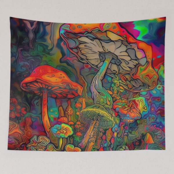 Item preview, Trippy Mushroom Forest designed and sold by ingutted.